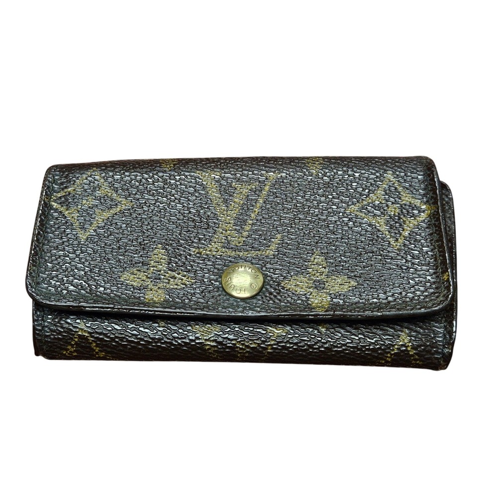 Louis‎ Vuitton Monogram Multicles 4 Key Holder Case Wallet France MI1922 Auth